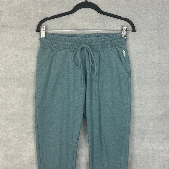 Free People Movement Sweatpants Womens Medium Green Sunny Skinny Joggers Lounge - Picture 2 of 12